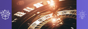 A glowing roulette wheel symbolizing randomness and non-determinism in language models רולטה מוארת כסמל לאקראיות ולחוסר דטרמיניזם במודלי שפה