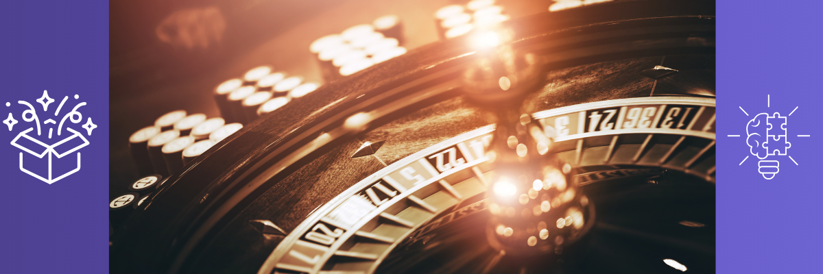 A glowing roulette wheel symbolizing randomness and non-determinism in language models רולטה מוארת כסמל לאקראיות ולחוסר דטרמיניזם במודלי שפה